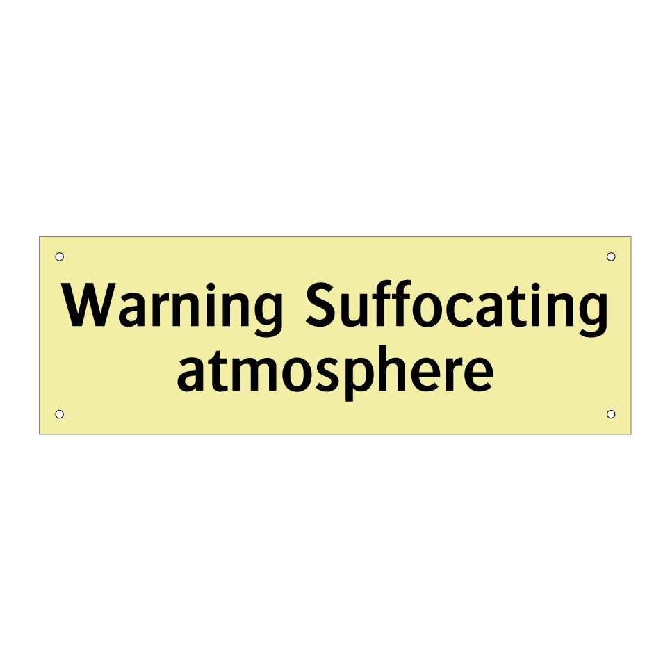 Warning Suffocating atmosphere