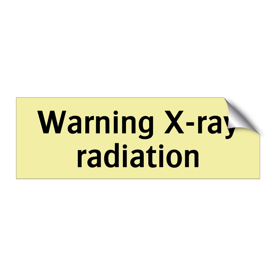 Warning X-ray radiation
