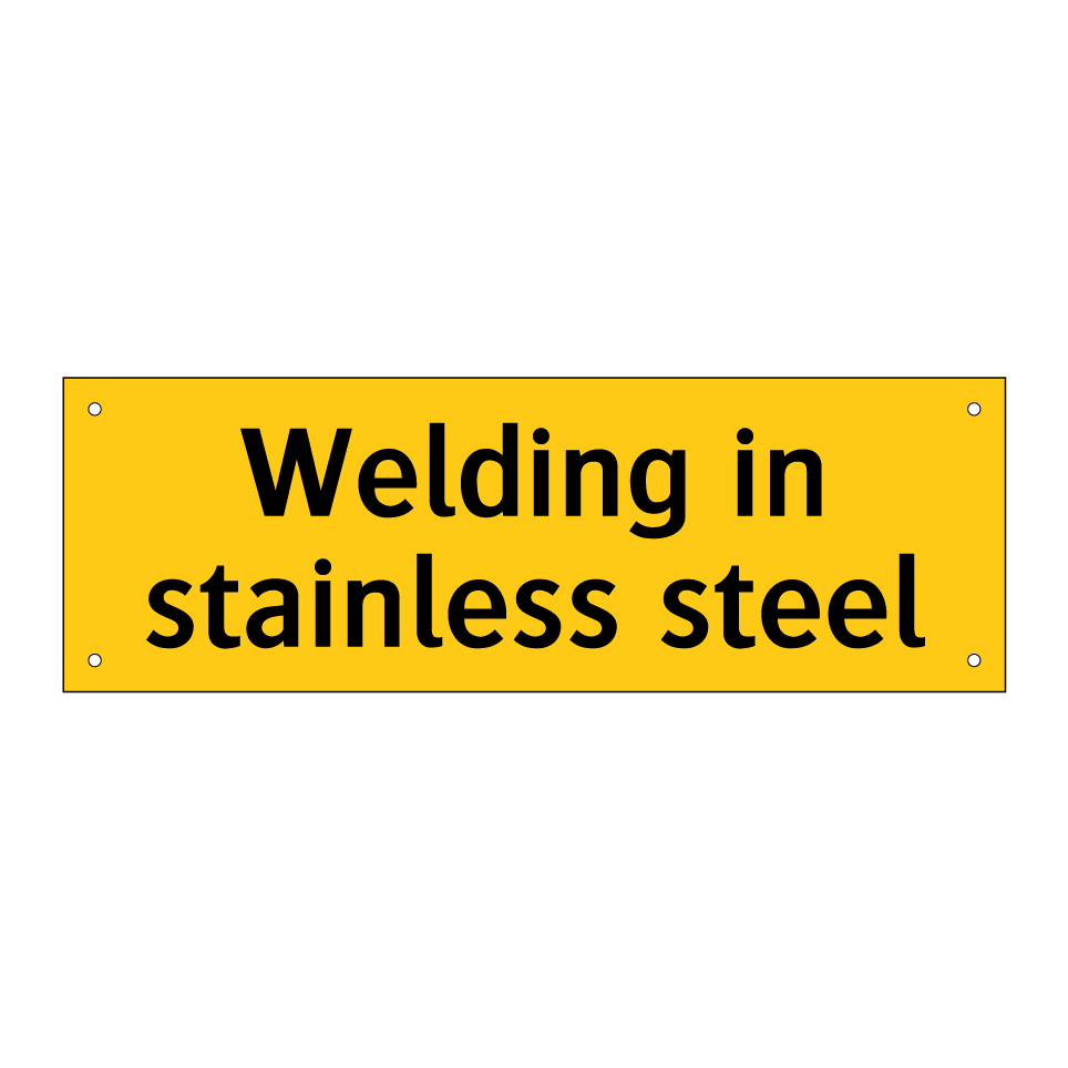 Welding in stainless steel