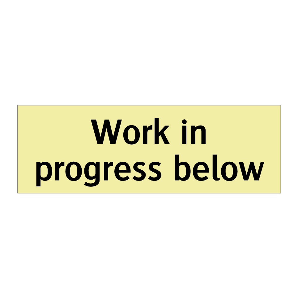 Work in progress below