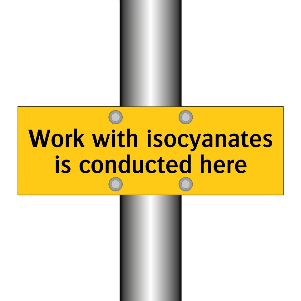 Work with isocyanates is conducted here