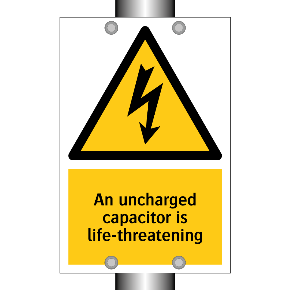 An uncharged capacitor is life-threatening