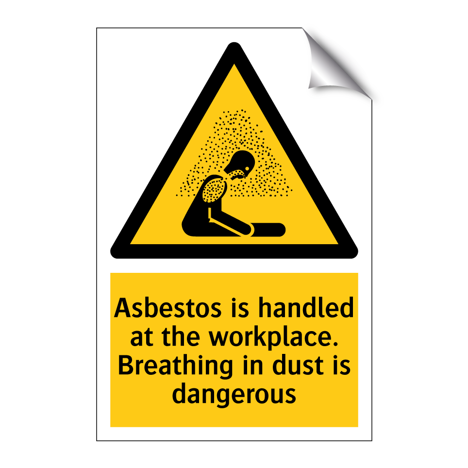 Asbestos is handled at the workplace. Breathing in dust is dangerous
