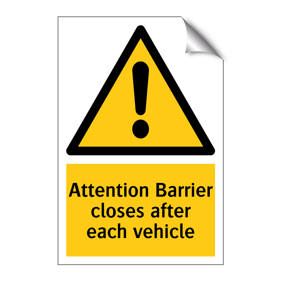 Attention Barrier closes after each vehicle