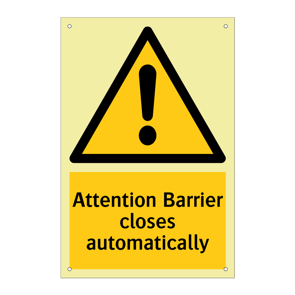 Attention Barrier closes automatically