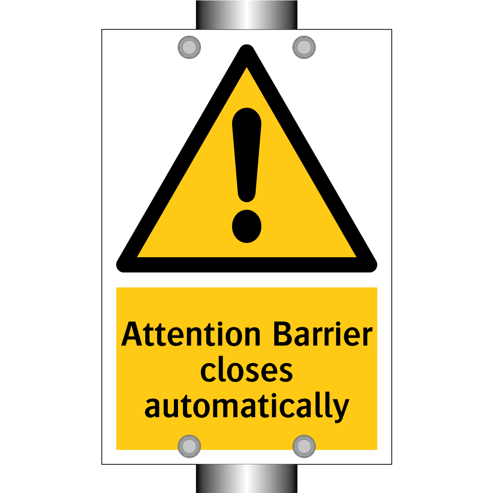 Attention Barrier closes automatically