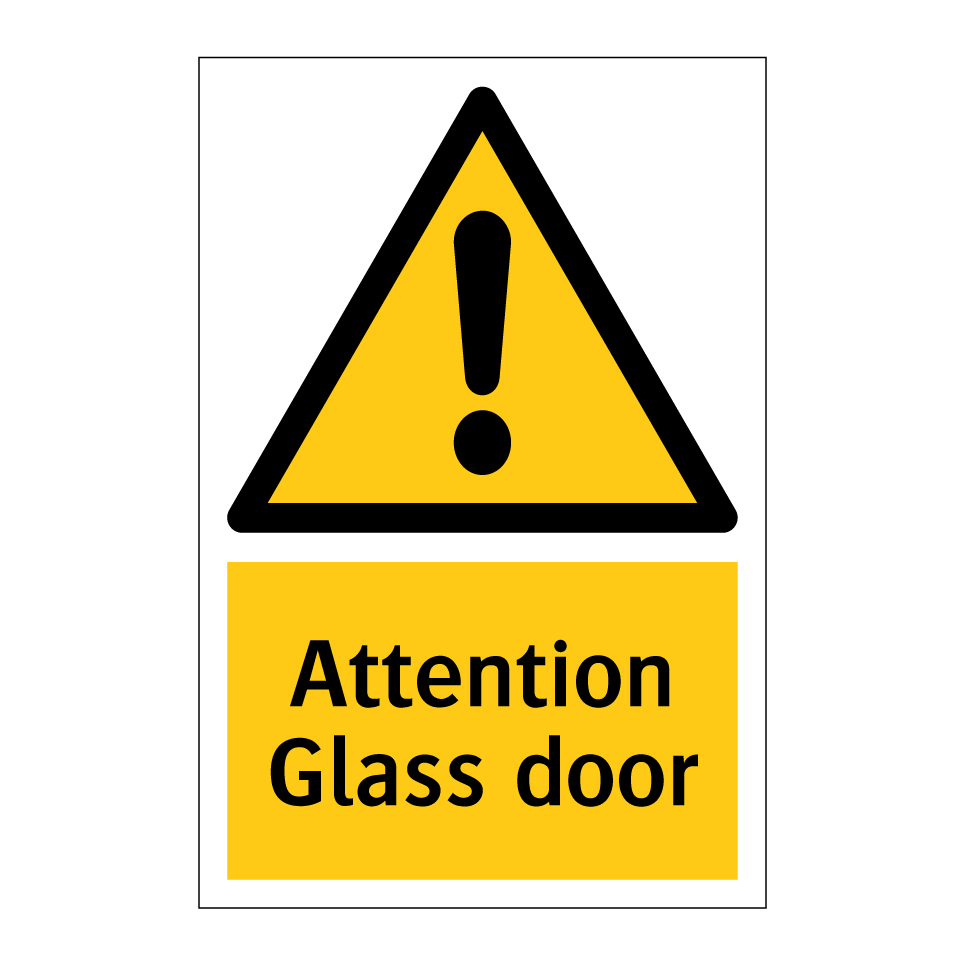 Attention Glass door