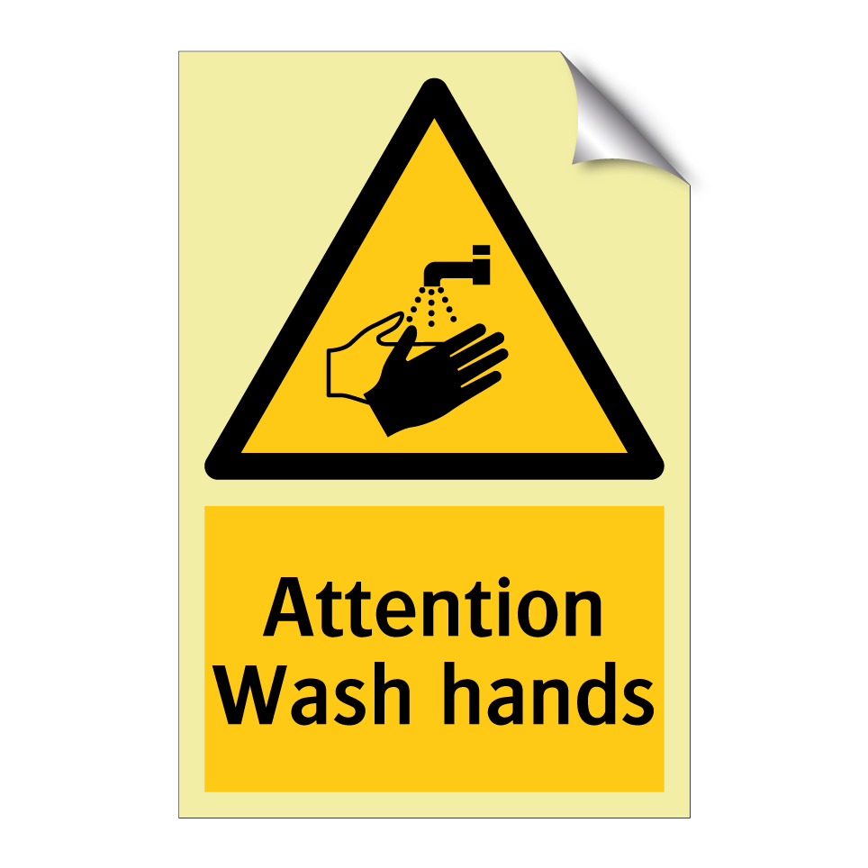 Attention Wash hands