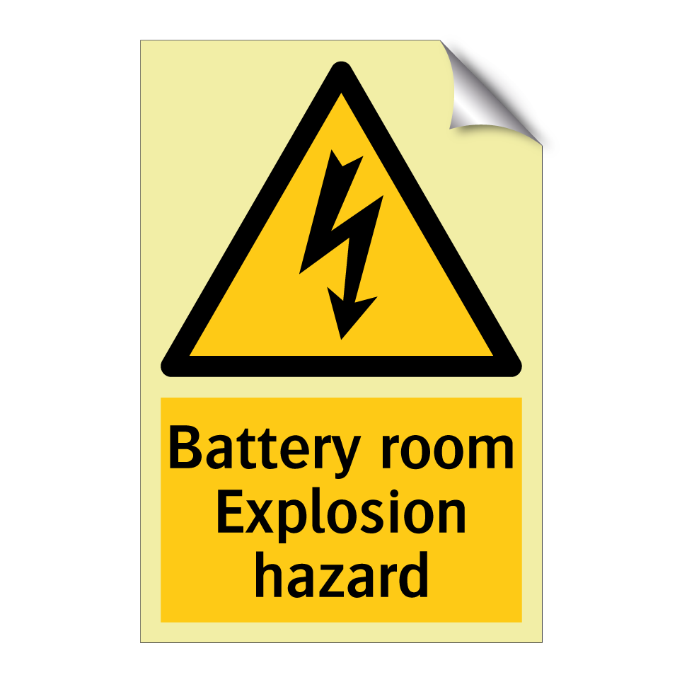 Battery room Explosion hazard