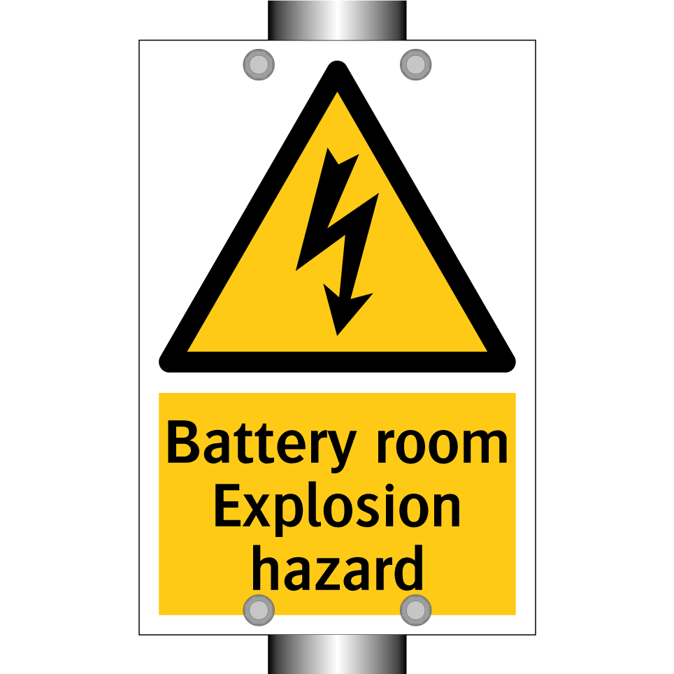 Battery room Explosion hazard