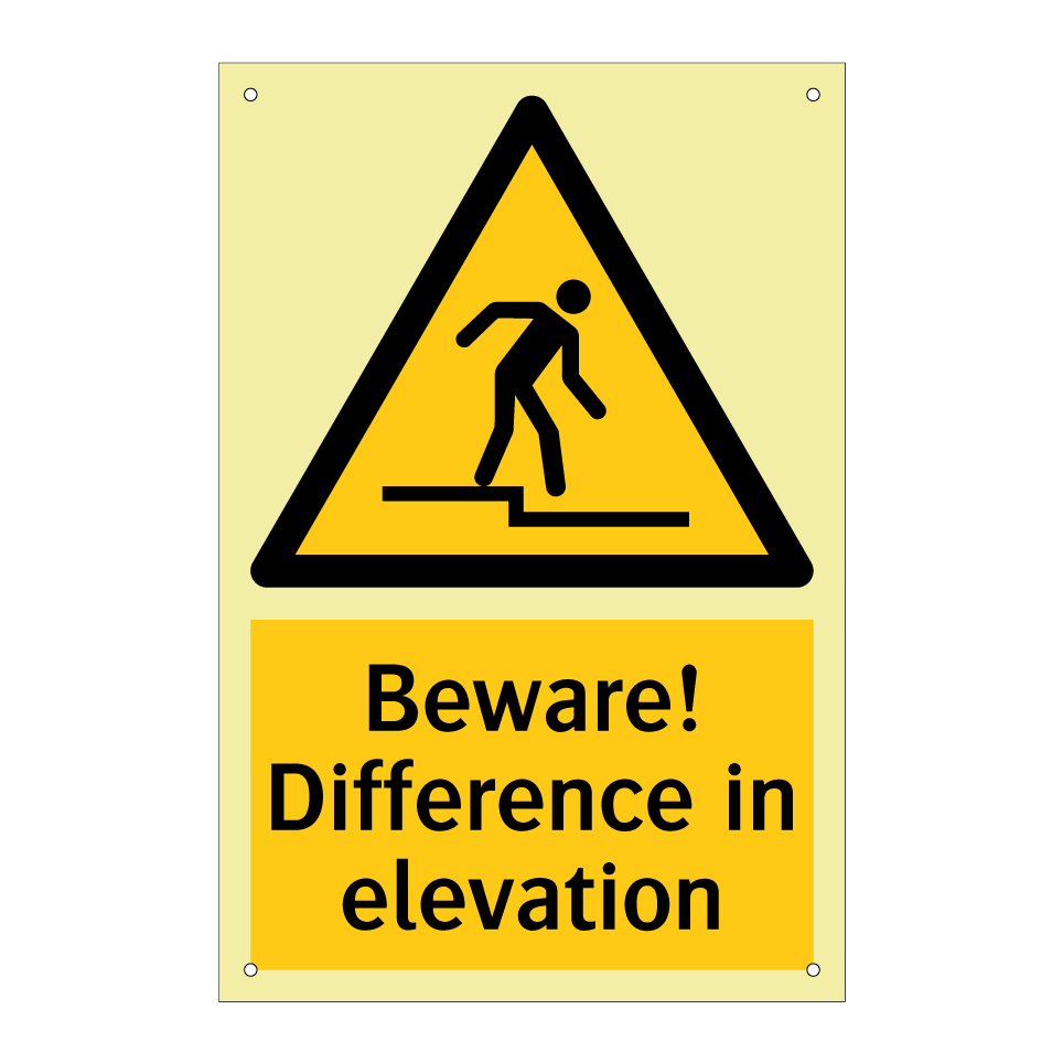 Beware! Difference in elevation