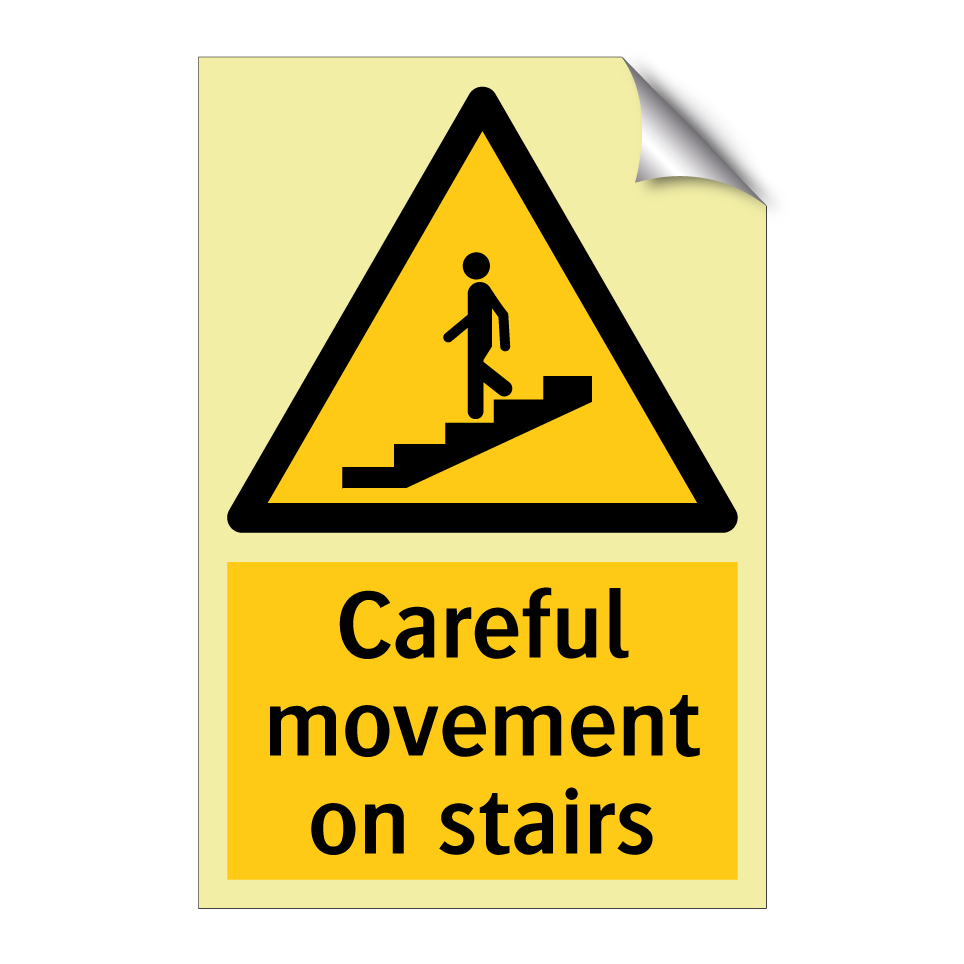 Careful movement on stairs
