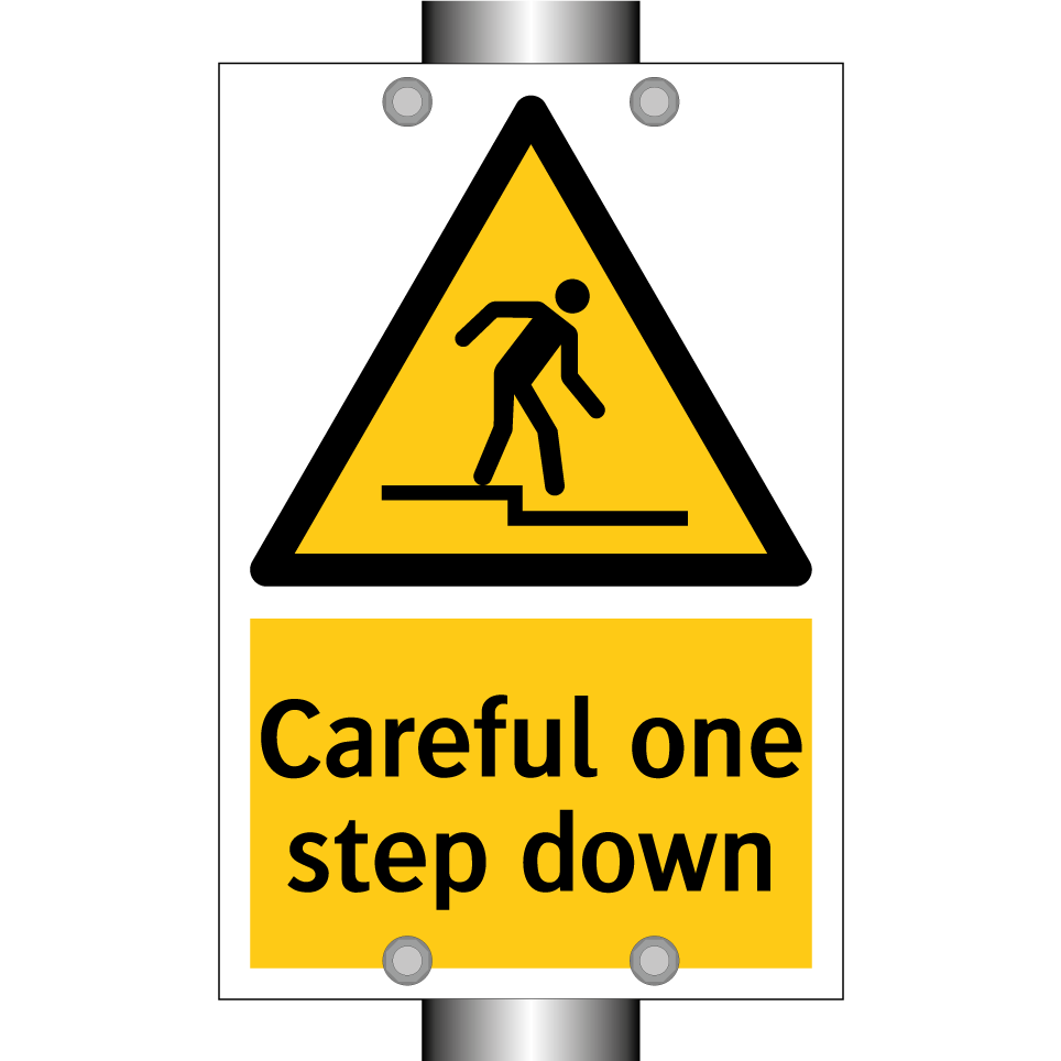 Careful one step down