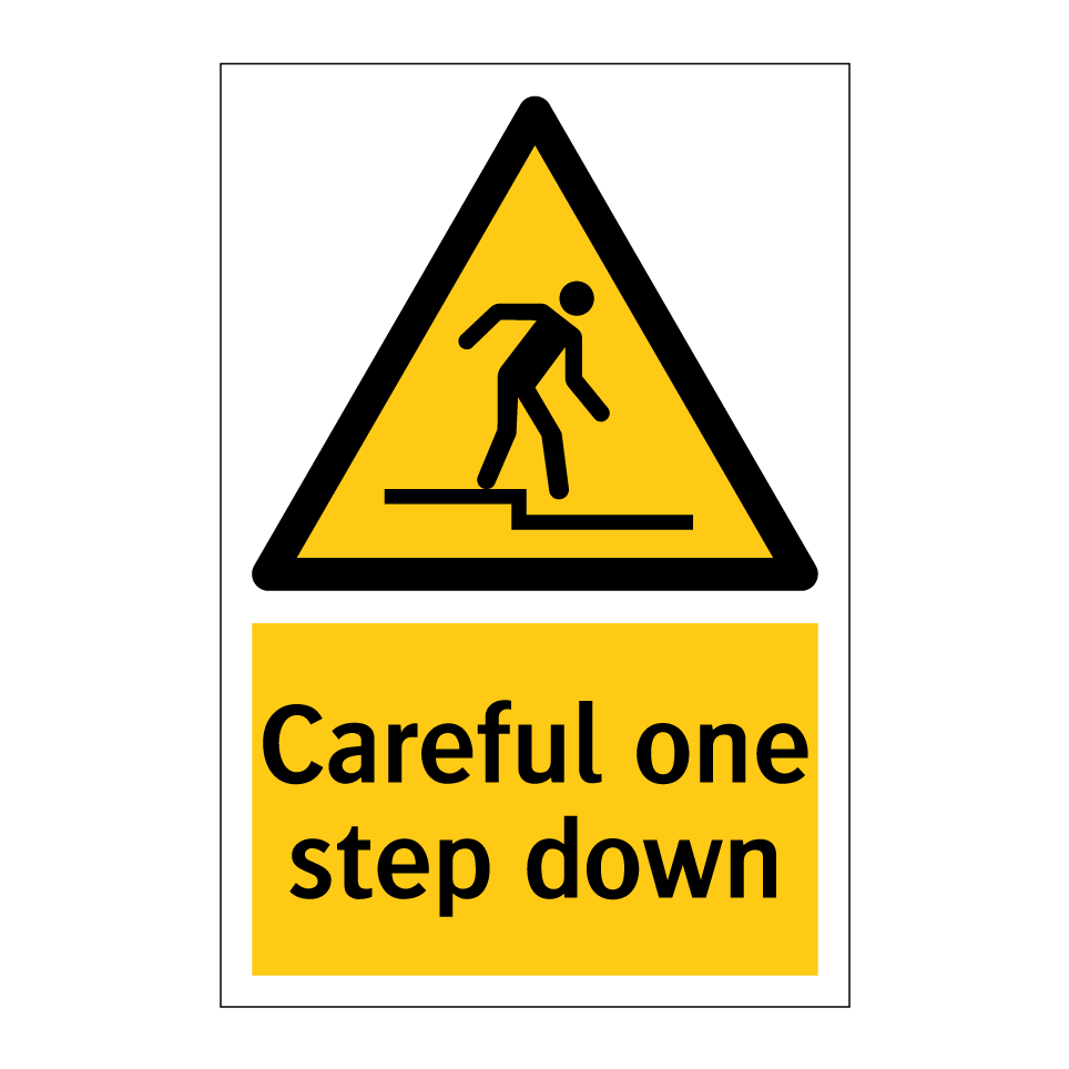 Careful one step down
