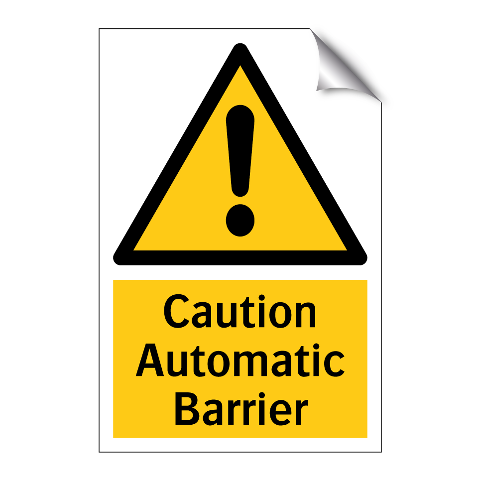 Caution Automatic Barrier