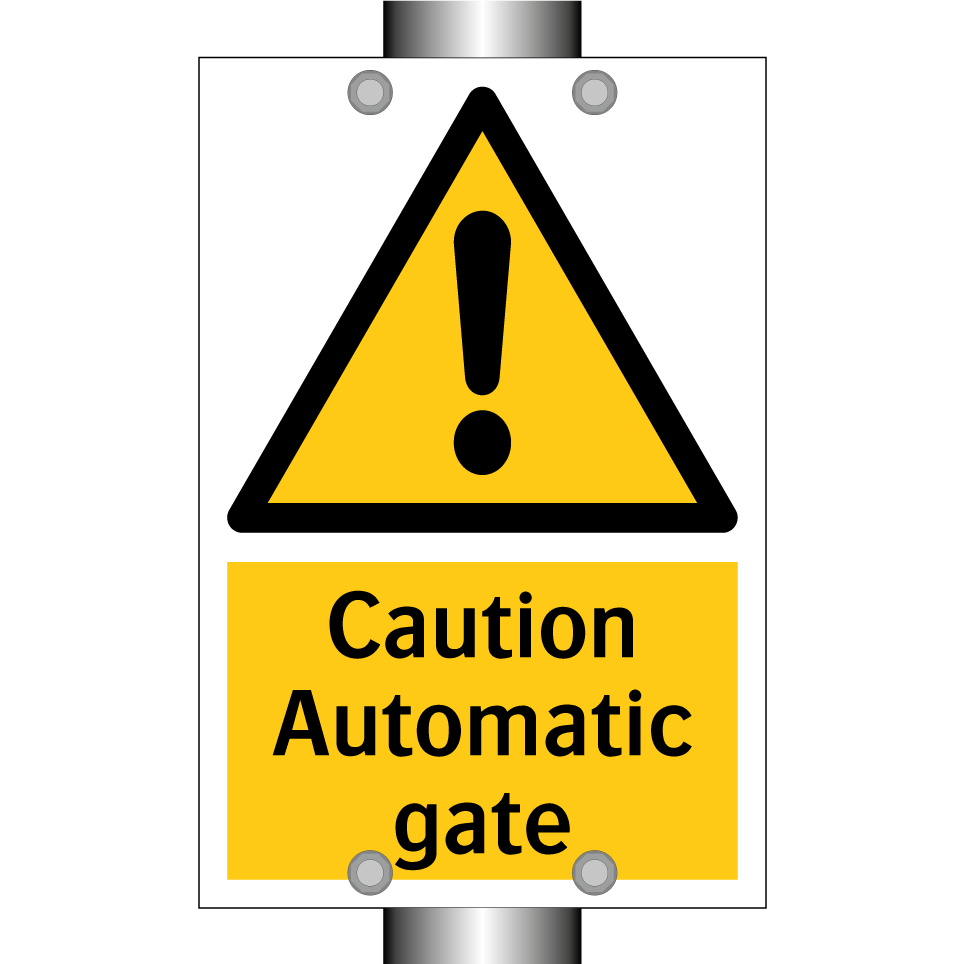 Caution Automatic gate