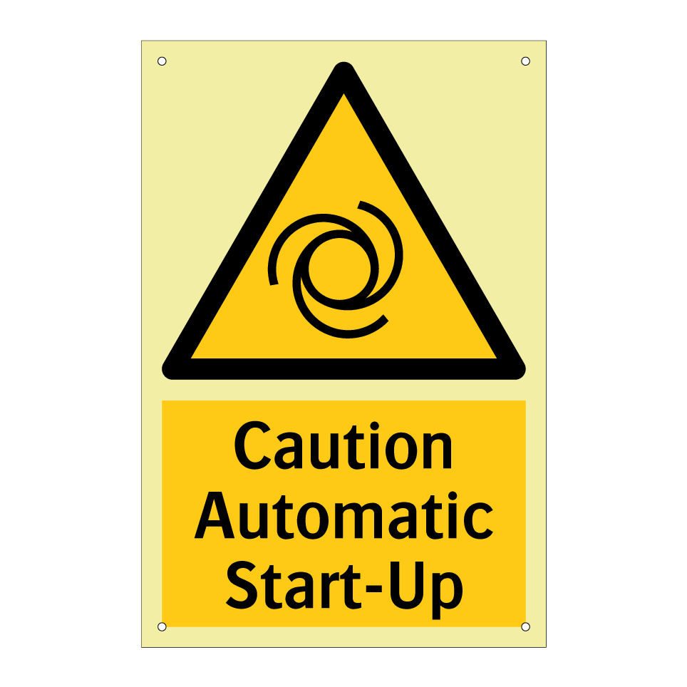 Caution Automatic Start-Up