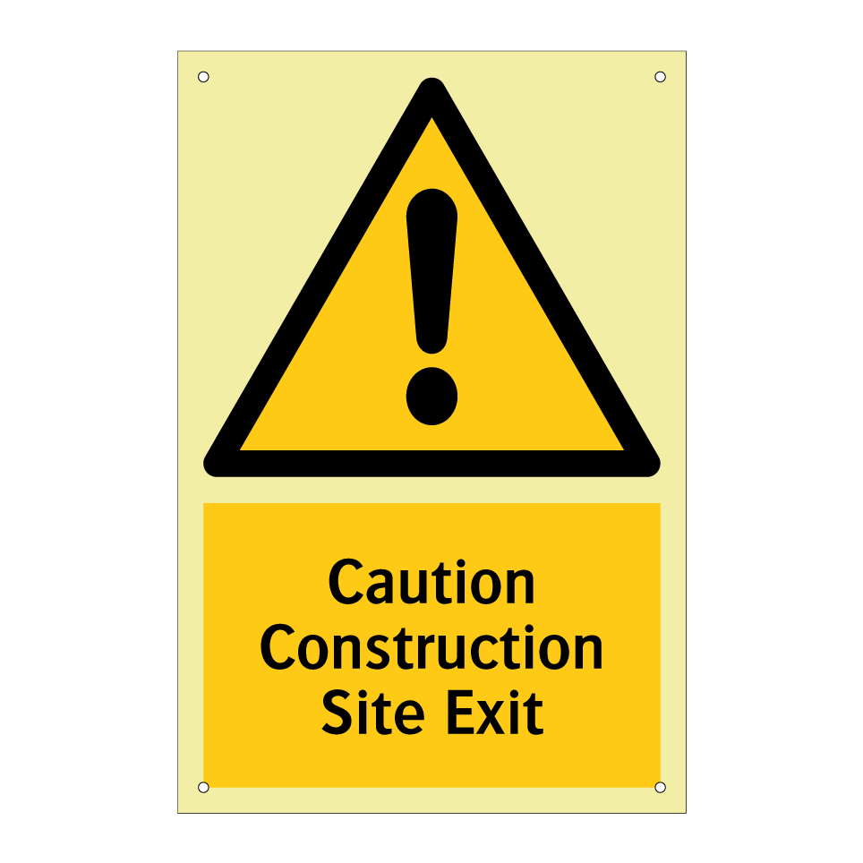 Caution Construction Site Exit