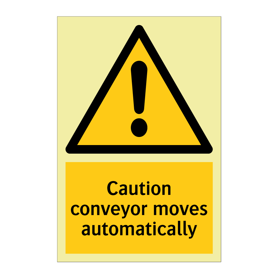 Caution conveyor moves automatically