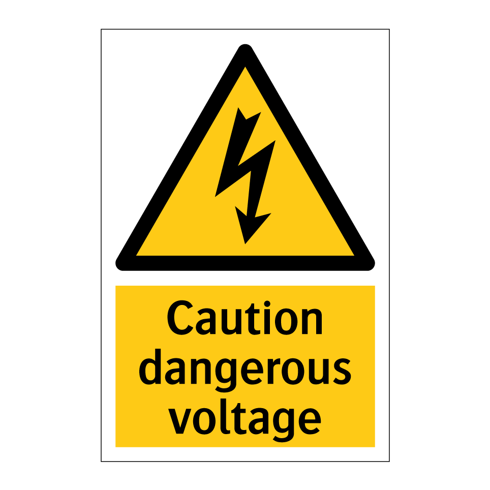 Caution dangerous voltage