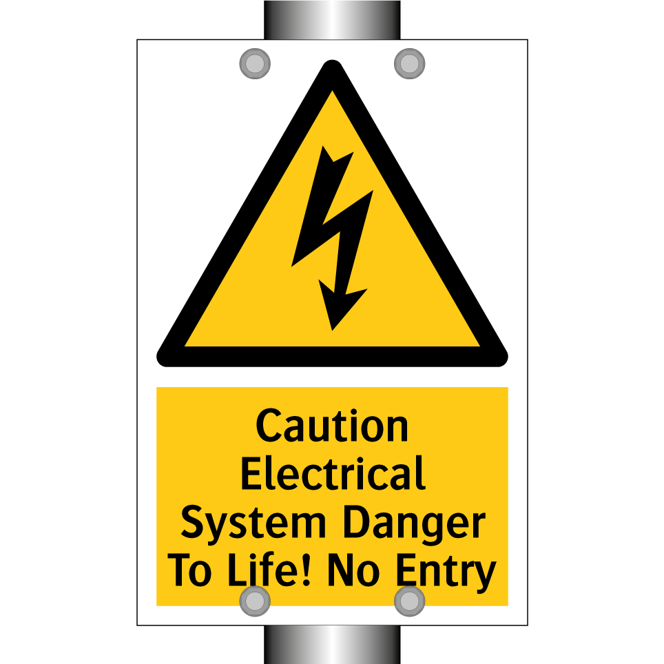 Caution Electrical System Danger To Life! No Entry