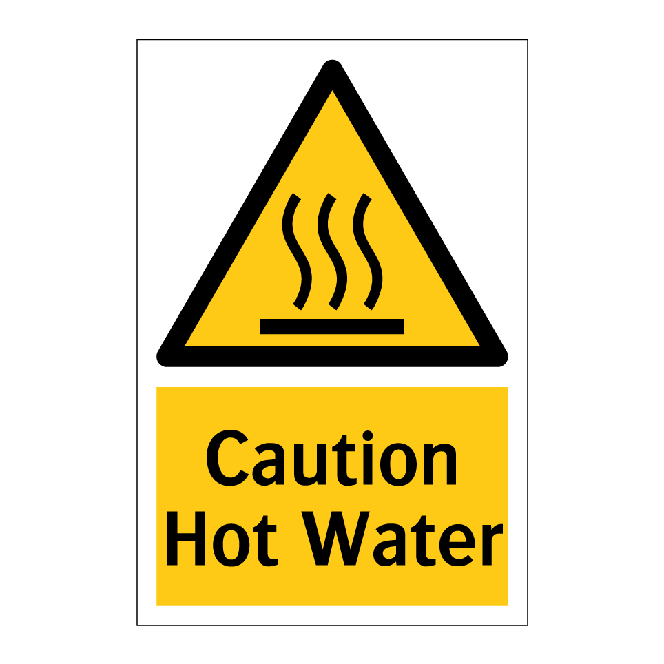 Caution Hot Water