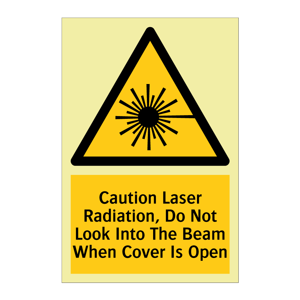Caution Laser Radiation, Do Not Look Into The Beam When Cover Is Open