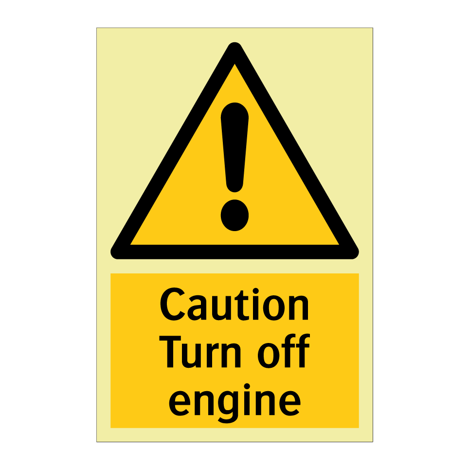 Caution Turn off engine