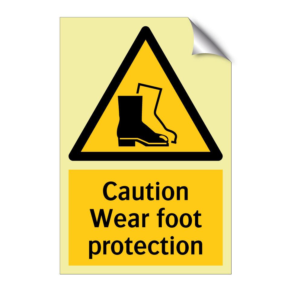 Caution Wear foot protection