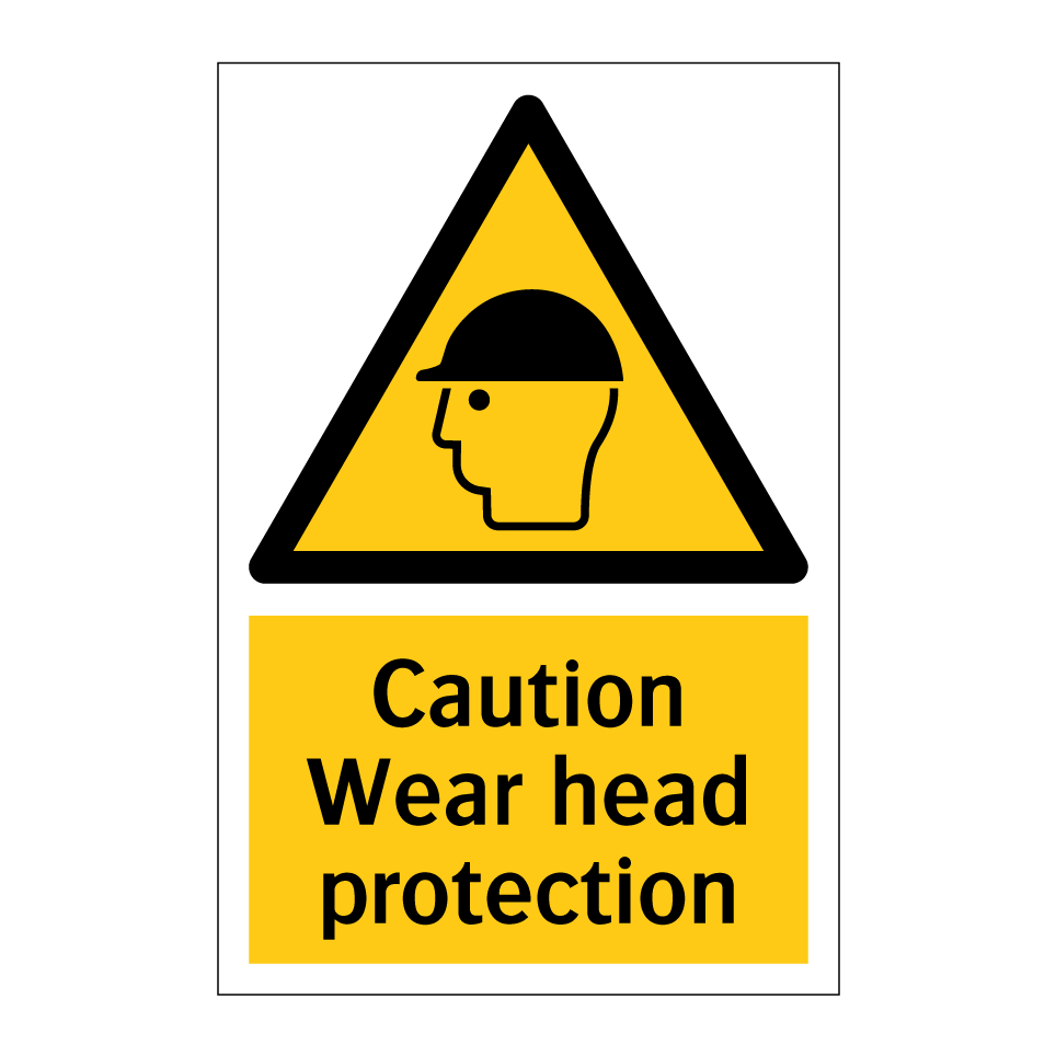 Caution Wear head protection