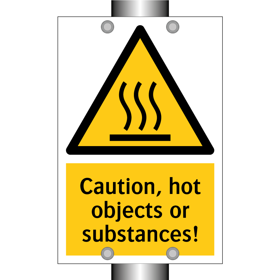 Caution, hot objects or substances!