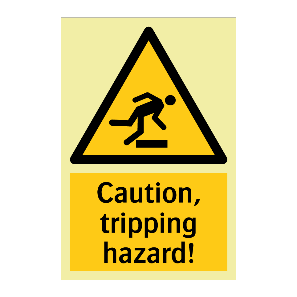 Caution, tripping hazard!