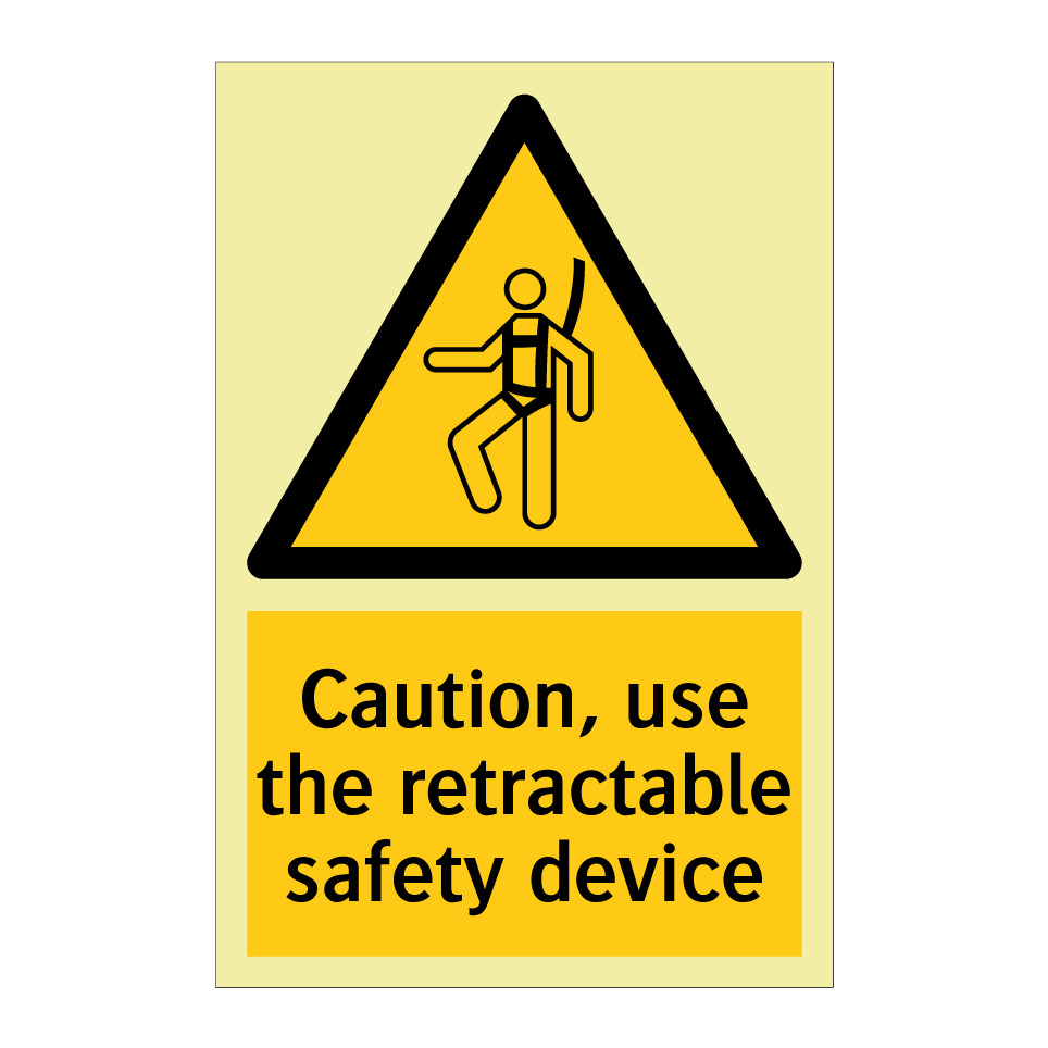Caution, use the retractable safety device