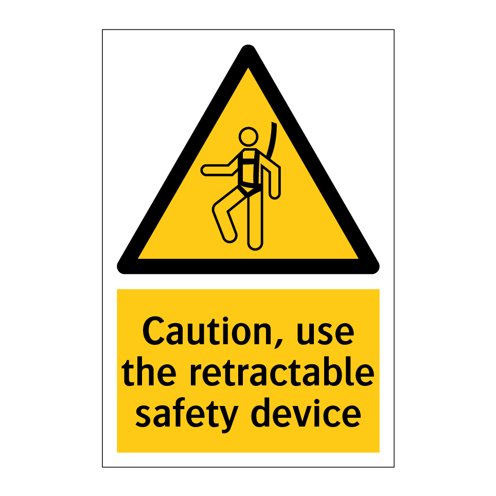 Caution, use the retractable safety device