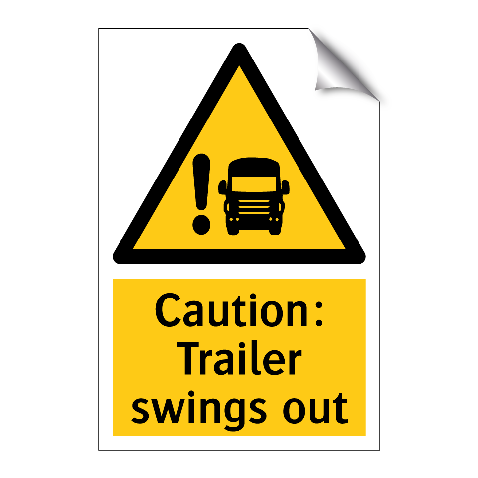 Caution: Trailer swings out