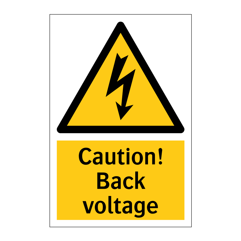Caution! Back voltage