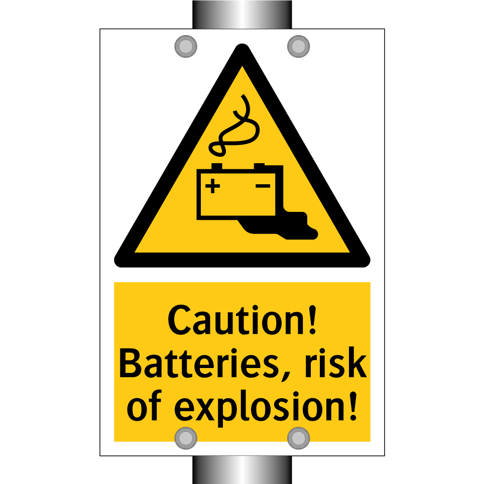 Caution! Batteries, risk of explosion!