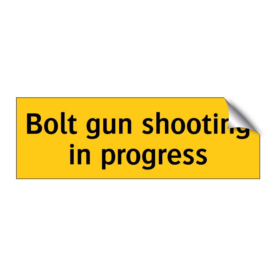 Bolt gun shooting in progress