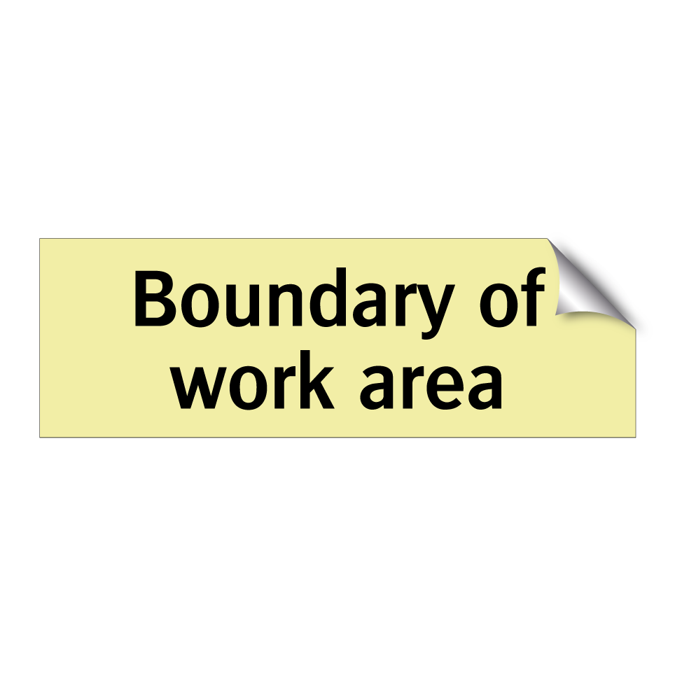 Boundary of work area
