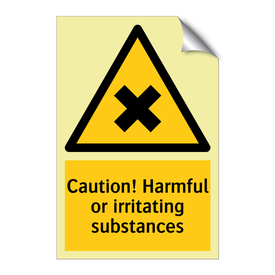 Caution! Harmful or irritating substances