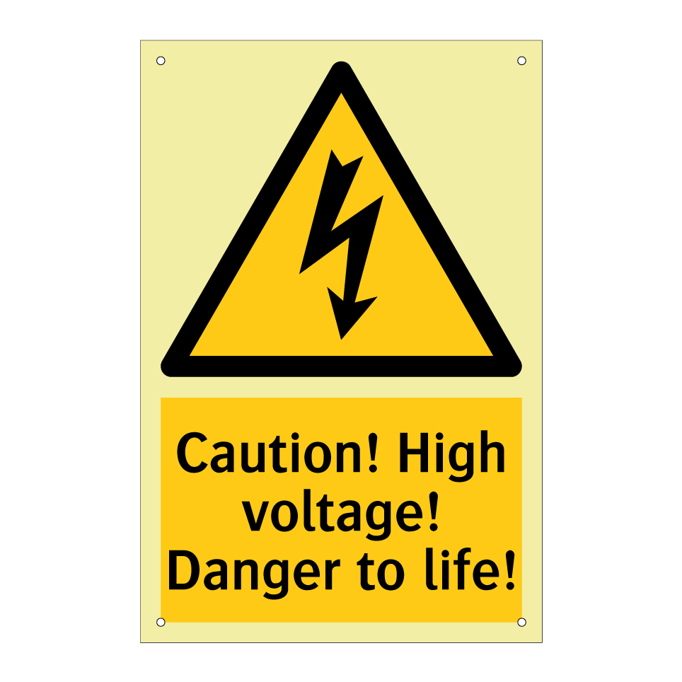 Caution! High voltage! Danger to life!