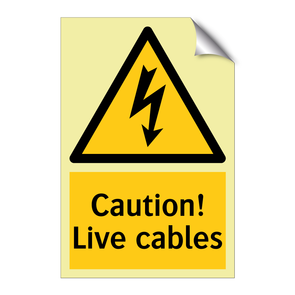 Caution! Live cables