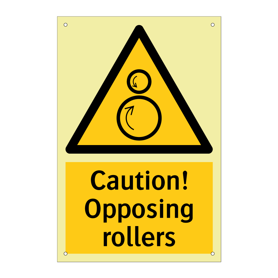 Caution! Opposing rollers