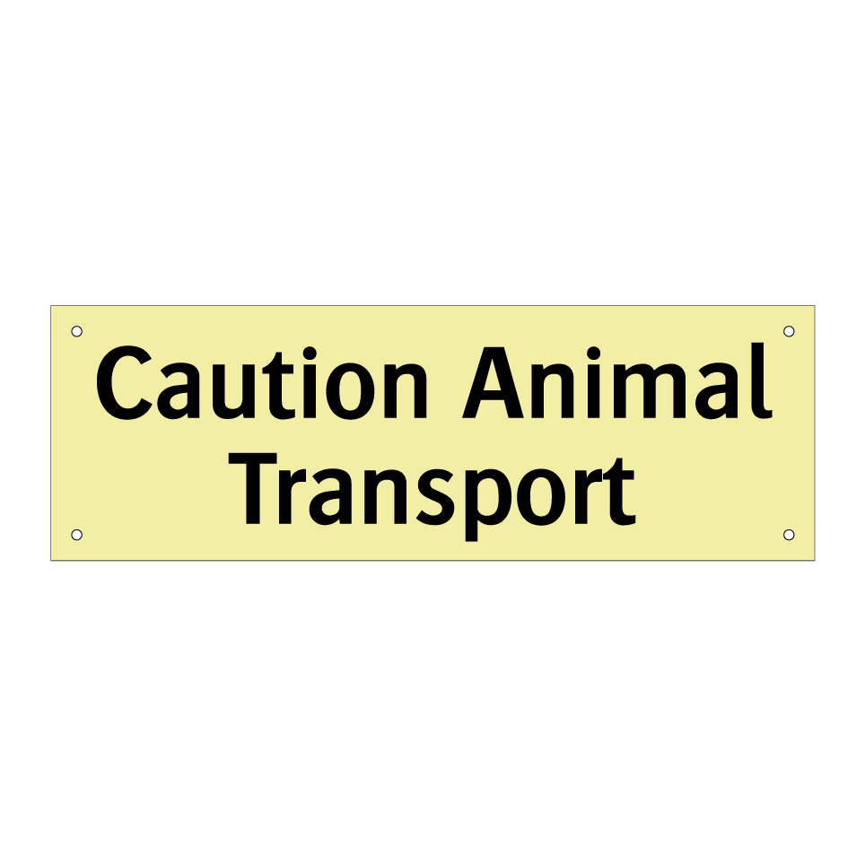 Caution Animal Transport