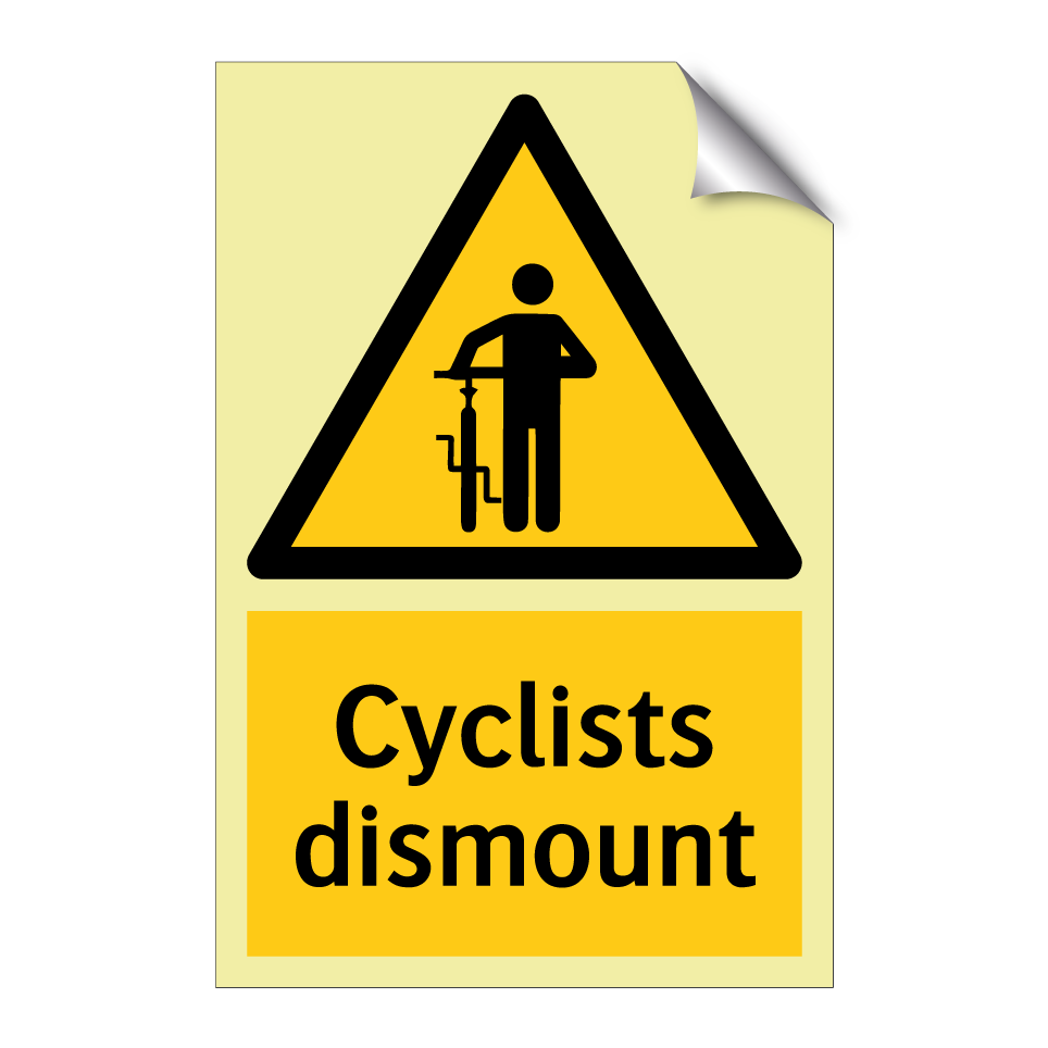 Cyclists dismount