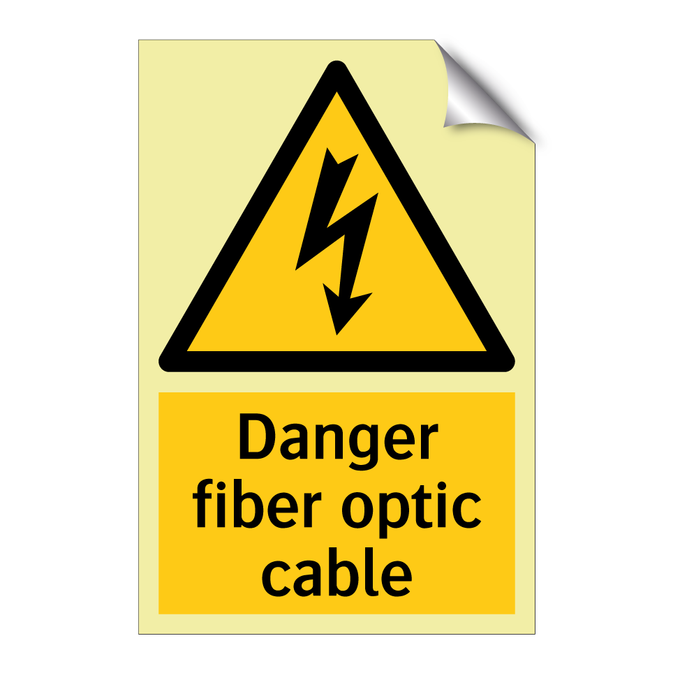 Danger fiber optic cable