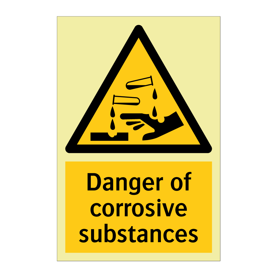 Danger of corrosive substances
