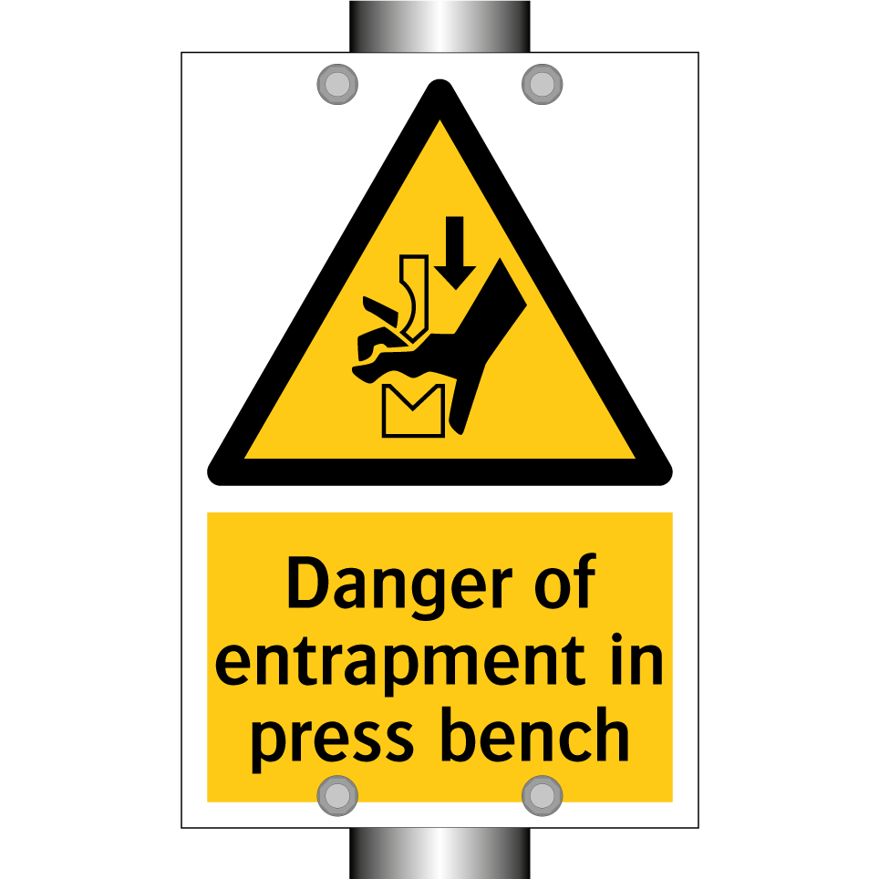 Danger of entrapment in press bench