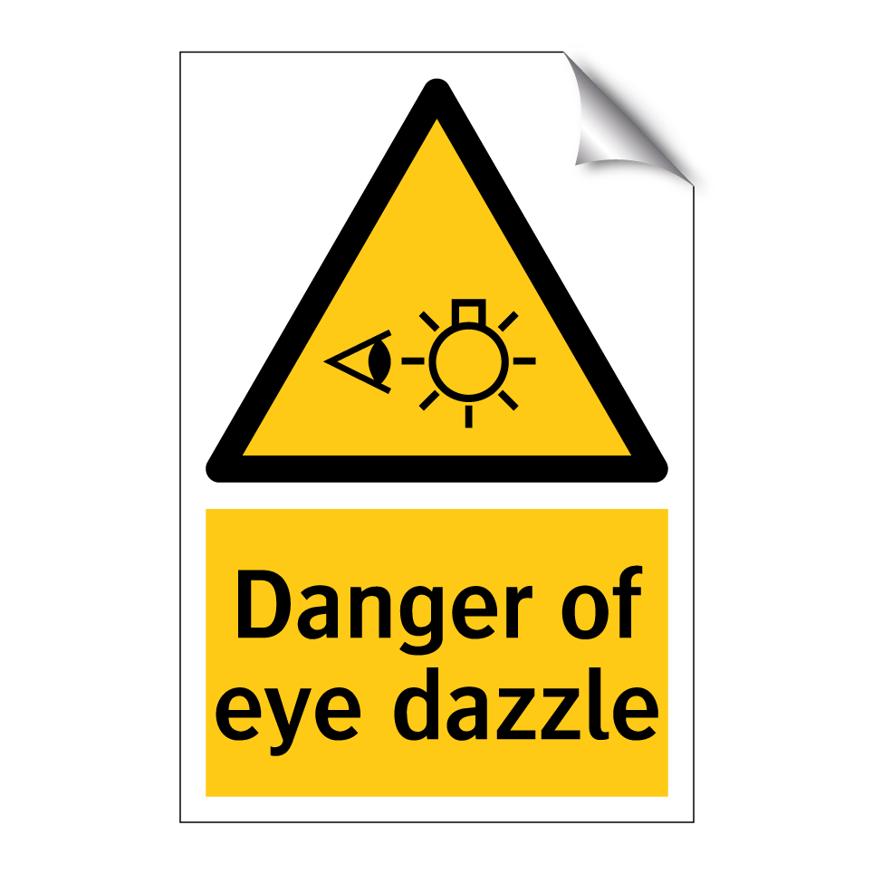 Danger of eye dazzle