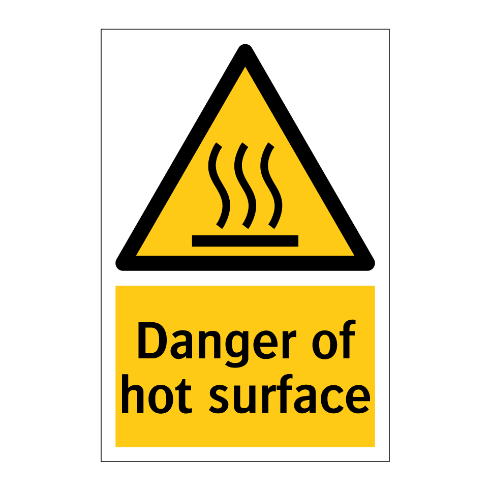 Danger of hot surface